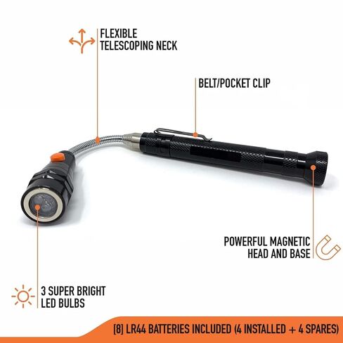 أداة التقاط مغناطيسية مع أضواء LED - أداة التقاط مغناطيسية متداخلة - هدية أداة فريدة للرجال، الرجل الماهر، الأب/الأب، الزوج، الصديق، النساء in Kuwait