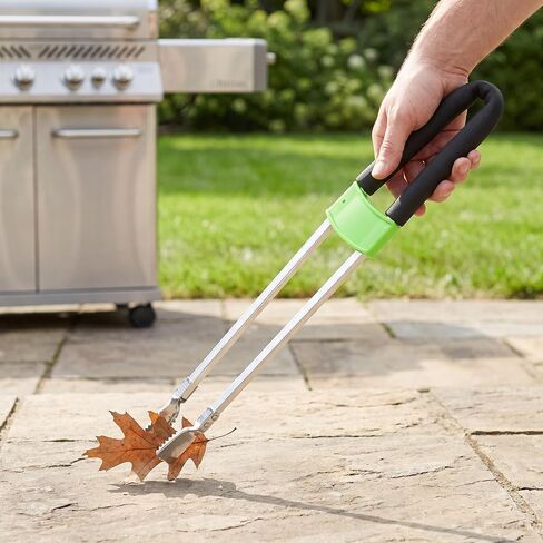 Operitacx Long Garbage Picker Grabber - Heavy Duty Long Metal Trash Tong with Anti-Slip Handle - Ergonomic Litter Pickup Tool for Outdoor Yard Trash Collecting in Saudi Arabia