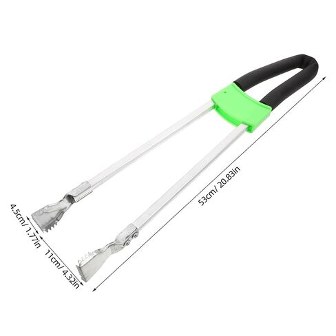 Operitacx Long Garbage Picker Grabber - Heavy Duty Long Metal Trash Tong with Anti-Slip Handle - Ergonomic Litter Pickup Tool for Outdoor Yard Trash Collecting in Saudi Arabia