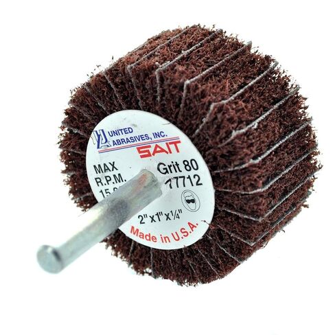 77712 2x1x1/4 Non-Woven Interleaf Flap Wheels Medium 80 Grit, 10 Pack in Kuwait