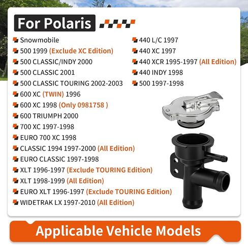 رقبة حشو مبرد مع غطاء لسيارة بولاريس سنوموبيل 440 500 600 700 XC CLASSIC XLT WIDETRAK LX 1992-2010 2511256 5433364 in Kuwait