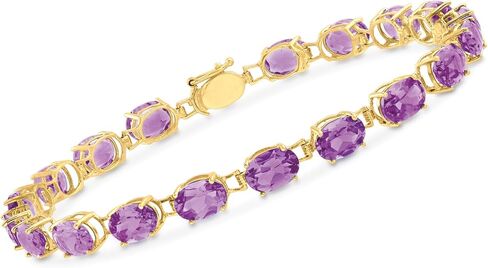 Ross-Simons 11.00 ct. t.w. Oval Amethyst Bracelet in 14kt Yellow Gold in Saudi Arabia