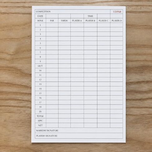 Premium Golf Scorecards 20/40 Pack | Extra Thick 120gsm Cardstock Score Keeper with Shot Tracking | Track Putts, Fairways, GIR & Score | Standard 3.9"x5.9" Size Fits Most Holders & Cart Clips (20) in Kuwait