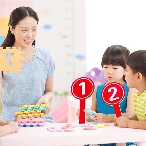 10 قطع من مجاذيف الأرقام المحمولة من Nolitoy 1-10 لوحات تسجيل مزدوجة الجوانب مع مقبض إسفنجي للأحداث الرياضية والتصويت في الفصل الدراسي وتسجيل المسابقات in Kuwait