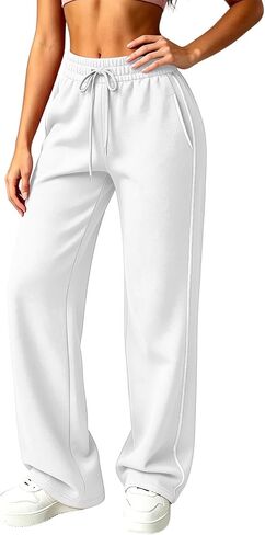 الجانب الجانب شريط Sweatpants المرأة الرباط مرونة الخصر السراويل عارضة in Kuwait