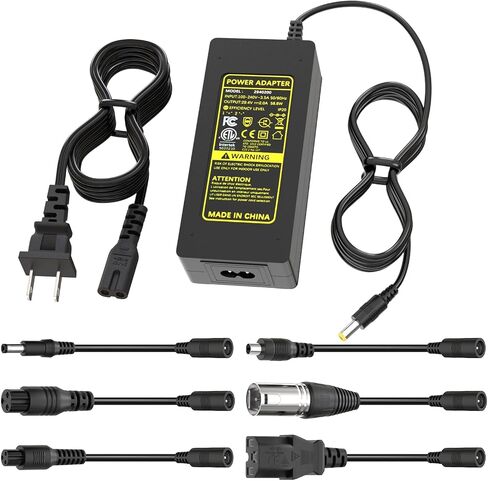 ETL Certified 29.4V 2A Electric Scooter Charger with 7 Plugs for 24V 25.2V 25.6V 7S Lithium Battery, Compatible with Razor/Gotrax/Jetson/Ninebot/Voyage, Hoverboard & EBike Fast Charger Replacment in Saudi Arabia