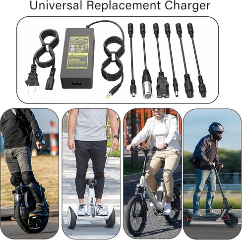 ETL Certified 29.4V 2A Electric Scooter Charger with 7 Plugs for 24V 25.2V 25.6V 7S Lithium Battery, Compatible with Razor/Gotrax/Jetson/Ninebot/Voyage, Hoverboard & EBike Fast Charger Replacment in Saudi Arabia