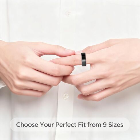 BENIO Gen 2 Smart Ring for Women & Men, Heart Rate,Fitness Tracker with Sleep，Step/Sleep/Blood Oxygen/Heart Rate Tracker, 5ATM Waterproof for iOS and Android,No Subscription,Sizing Kit in Kuwait