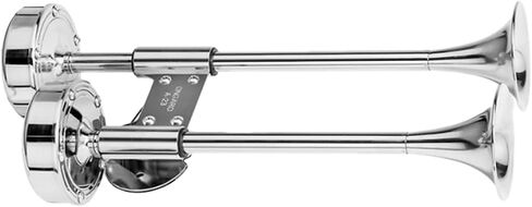 Ongaro Deluxe SS Shorty Dual Trumpet Horn - 12V in Kuwait