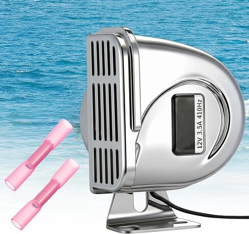 BBTO 12v Stainless Steel Boat Horn Waterproof Marine Horn for Ships Super Loud Horns with Base Bracket for Sailboats Yacht Truck in Kuwait