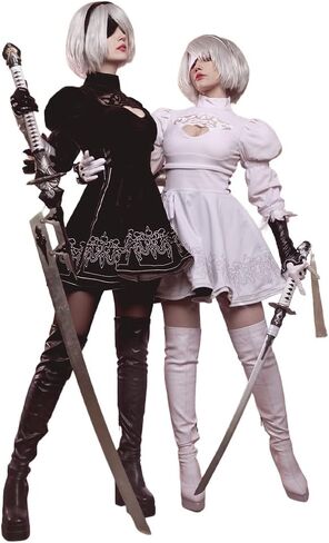 KIRA KIRA NieR:Automata 2B Cosplay Costume Doki-SR Black Leotard Dress Yorha No. 2 Type B Halloween Costume in Saudi Arabia