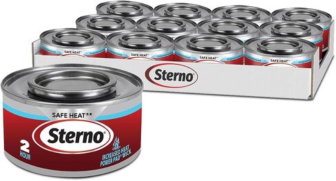Sterno Fuel Cans - 2-Hour Burn, (6-Pack) Chafing Dish Fuel Can Burners for Food Warmer, Resealable Chafer Fuel Canned Heat, Safe Heat in Kuwait