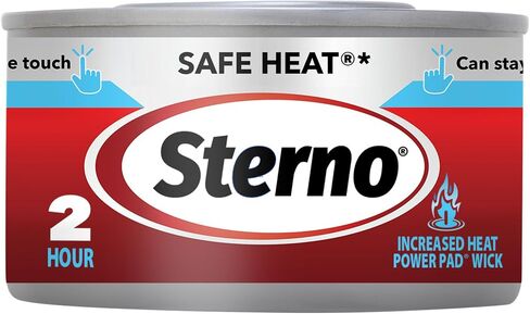 Sterno Fuel Cans - 2-Hour Burn, (6-Pack) Chafing Dish Fuel Can Burners for Food Warmer, Resealable Chafer Fuel Canned Heat, Safe Heat in Kuwait