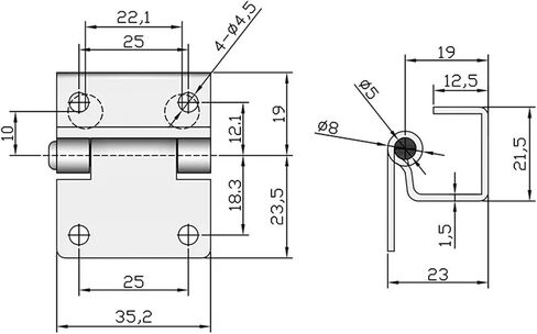 Galvanized Carbon Steel Bending Welding Hinge CL202 Distribution Box Electrical Cabinet 1Pcs in Kuwait