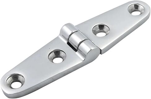 Strap Hinge 25x100mm Mirror Polish Stainless Steel Hinges Hardware 2Pcs in Kuwait