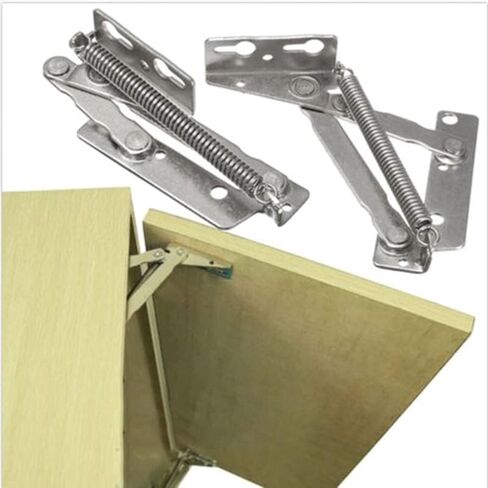 Folding Spring Hinge 10KG 80 Degree Cabinet Door Lift Up Stay Flap Top Support 1Pcs in Kuwait