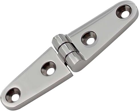 Strap Hinge with 4 Holes 100mm Heavy Duty Mirror Polish Hardware Hinges 4Pcs in Kuwait