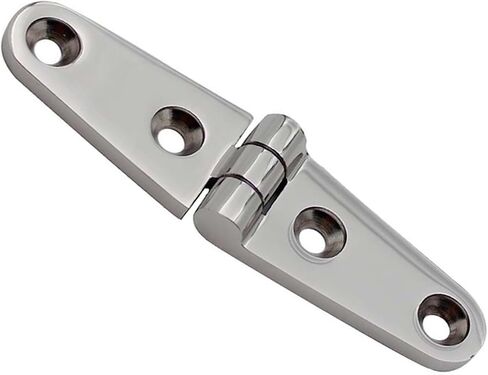Strap Hinge with 4 Holes 100mm Heavy Duty Mirror Polish Hardware Hinges 4Pcs in Kuwait