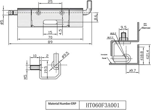Welding Concealed Hinge Carbon Steel Galvanized Industrial Release Shaft CL060 Pcs in Kuwait