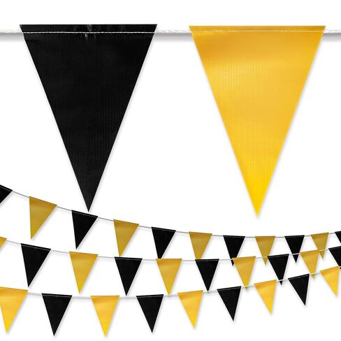 Multicolored Pennant Banner Flags, Heavy Duty Perimeter Safety Barrier Flagging, High Strength Weatherproof String for Carnival Party, Grand Opening, Circus Decor, School Field Day (102FT) in Saudi Arabia