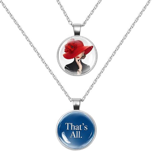 AICase for The Devil Wears Prada 2 Merch Double-Sided Pendant Necklace, for Movie Jewelry Gifts Outfits Thats All Shirt Tshirt Accessories Stuff Merchandise for Fans Women Birthday Mothers Day in Kuwait