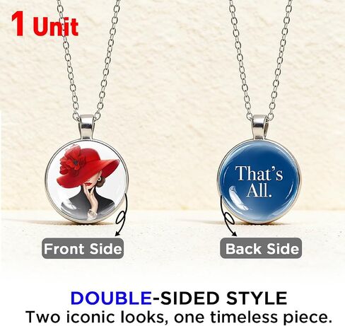 AICase for The Devil Wears Prada 2 Merch Double-Sided Pendant Necklace, for Movie Jewelry Gifts Outfits Thats All Shirt Tshirt Accessories Stuff Merchandise for Fans Women Birthday Mothers Day in Kuwait