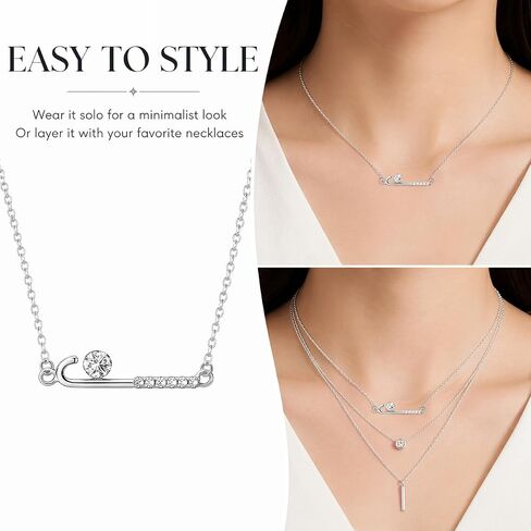 Crystal Field Hockey Stick & Ball Pendant Necklace – Elegant Field Hockey Jewelry, Perfect Field Hockey Gifts for Women in Kuwait