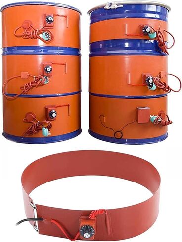 Adjustable Silicone Oil Drum Heater Band - Flexible Metal Drum Heater for Iron Drums, Oil Barrels & Liquid Tanks with Rotary Thermostat - Efficient Heat Solution in Kuwait