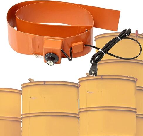 Adjustable Oil Drum Heater with Thermostat 30-150℃ | Silicon Band Heater for Pails & Buckets | Ideal for Water & Lunch Pails | Efficient & Practical Heating Solution in Kuwait