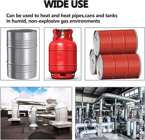 Adjustable Silicone Oil Drum Heater - Flexible Heating Band for Metal Drums, Barrels & Liquid Tanks - Thermostat Controlled, Efficient Heat Solution for Oil & Chemicals in Kuwait
