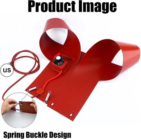 220V Metal Drum Heater - Electric Heat Wrap for 53/55 Gallon Oil Drums & Tanks, Adjustable Thermostat Barrel Band Heating Pad, Durable Silicone Pail Heater in Kuwait