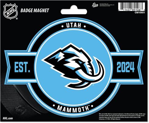 ريكو إندستريز NHL Hockey Utah Mammoth مغناطيس قياسي - للسيارة والثلاجة in Kuwait