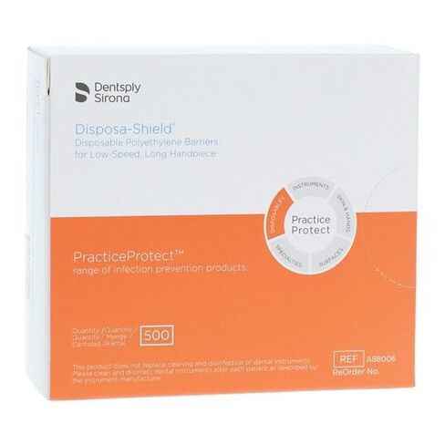 Dentsply A88006 Disposa-Shield أغطية قبضة طويلة 7.75 × 1.25 500/Bx in Kuwait