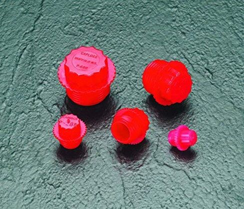 سلسلة Caplugs P-28B P - قابس بلاستيكي ملولب لتركيبات أنابيب NPT/NPS، 1000 حزمة، أحمر HD-PE، حجم الخيط NPS 1/4 بوصة مدبب ومستقيم، مؤقت، حماية من الخيط، منع التسرب (99191151) in Saudi Arabia