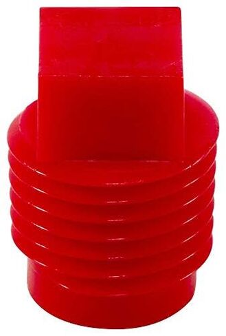 Caplugs P-68VH P Series Plastic Threaded Plug for Pipe Fittings, HD-PE, to Plug Thread Size 3/4" NPS, Tapered & Straight, Temporary Seals, Thread Protection, Leak Prevention, Red (Pack of 100) in Kuwait