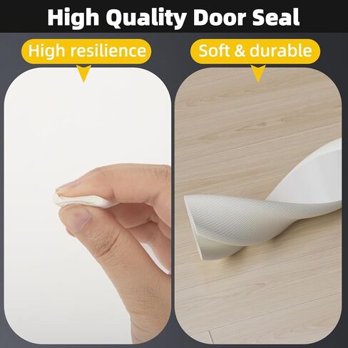 118" V Shape Door Weather Stripping, Flexible High-Resilience Foam Seal with Durable PE Cover for 6-12mm Gaps, Self-Adhesive Door Insulation Strip, Blocks Drafts, Dust & Heat Loss for Energy Saving in Kuwait