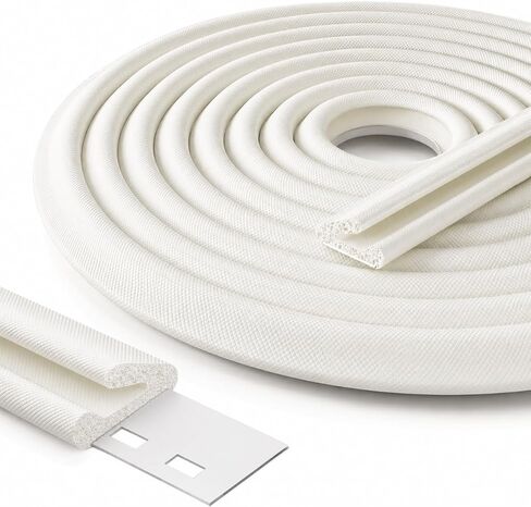V Foam Weather Stripping Door Seal, Self-Adhesive Door Frame Draft Stopper & Gap Filler, Weatherproof Insulation Strip for Light Blocking, Soundproofing, Ideal for Exterior Front Door Sides in Saudi Arabia