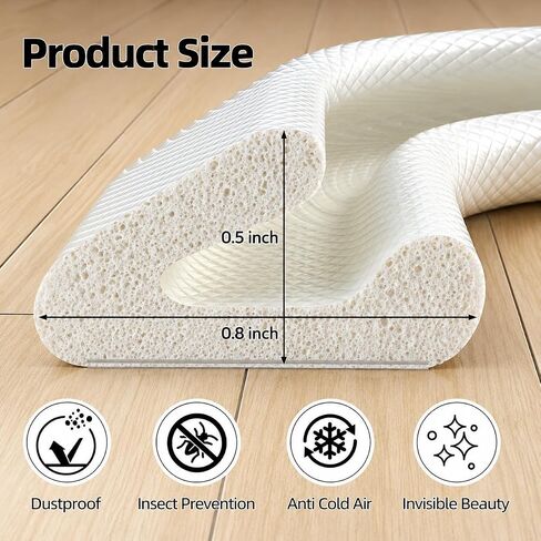 V Foam Weather Stripping Door Seal, Self-Adhesive Door Frame Draft Stopper & Gap Filler, Weatherproof Insulation Strip for Light Blocking, Soundproofing, Ideal for Exterior Front Door Sides in Saudi Arabia
