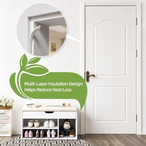 V Foam Weather Stripping Door Seal, Self-Adhesive Door Frame Draft Stopper & Gap Filler, Weatherproof Insulation Strip for Light Blocking, Soundproofing, Ideal for Exterior Front Door Sides in Saudi Arabia