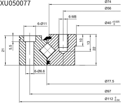 1 قطعة XU050077 40MMX112MMX21MM محمل أسطواني متقاطع in Kuwait