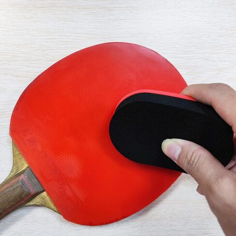 PATIKIL Table Tennis Rubber Cleaner, 2 Pack Ping Pong Cleaning Sponge Paddle Cleaner Racket Care Soft, Red Black in Kuwait