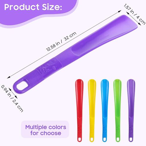 HEALLILY Beavorty 5Pcs Shoe Helper Plastic Shoe Horn Shoe Lifting Helper for Men Women Seniors Pregnancy Elderly Home Travel Use (5 Colors) in Saudi Arabia