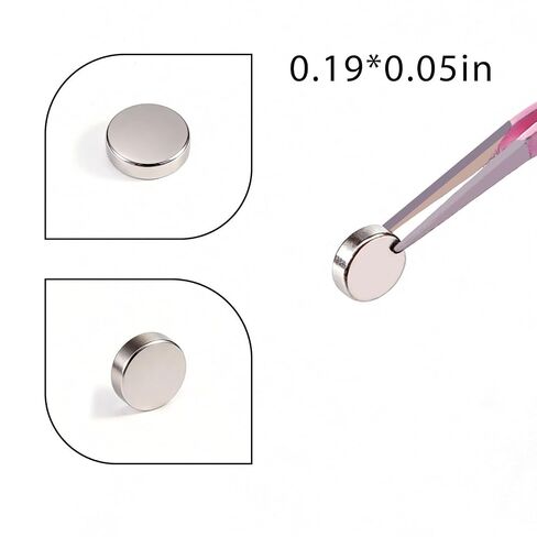 200 Pieces 5x1.5mm(0.196x0.059inches) Strong Small Round Magnets, Neodymium Magnets for Fridge Stickers, 3D Printing, Crafts, DIY, Miniature Models, Office, Classroom and Science Projects in Kuwait