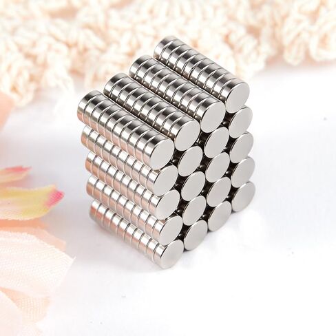 200 Pieces 5x1.5mm(0.196x0.059inches) Strong Small Round Magnets, Neodymium Magnets for Fridge Stickers, 3D Printing, Crafts, DIY, Miniature Models, Office, Classroom and Science Projects in Kuwait