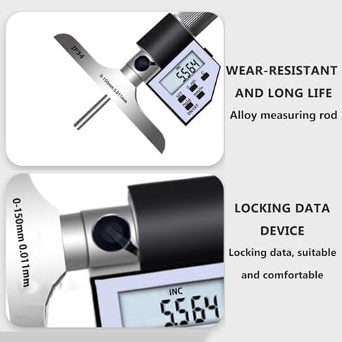 Electronic Depth Gauge Caliper Depth Rule, Micrometer Caliper Digital,for Manufacturing, Machining and Mechanical Engineering (0) in Kuwait