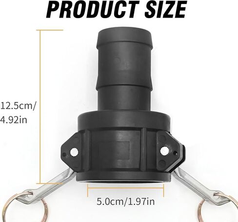 قطعتان من تركيبات Camlock من البولي بروبيلين من النوع C مقاس 2 بوصة، تركيبات نسائية مقاومة لدرجات الحرارة العالية، لأنظمة الري بوصلات الأنابيب والتطبيقات الصناعية in Kuwait