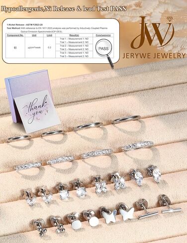 JeryWe 12Pairs Flat Back Earrings Surgical Steel Earrings for Sensitive Ears Dainty 14K Gold Plated Flat Back Stud Earring Set Hypoallergenic in Saudi Arabia