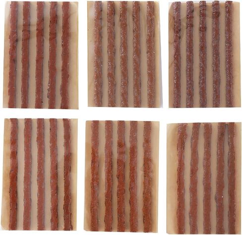 Tire Plugs 30pcs,Rubber Tire Repair Plugs Automotive Tire Puncture Repair Tool 4" x 1/4" for Tubeless Tires (30, Brown) in Saudi Arabia