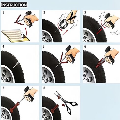 Tire Plugs 30pcs,Rubber Tire Repair Plugs Automotive Tire Puncture Repair Tool 4" x 1/4" for Tubeless Tires (30, Brown) in Saudi Arabia