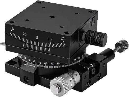 Goniometer Platform, Manual Optical Sliding Table with ±20° Tilt Adjustment Ruler and Dovetail Structure for Precision Positioning Equipment in Kuwait